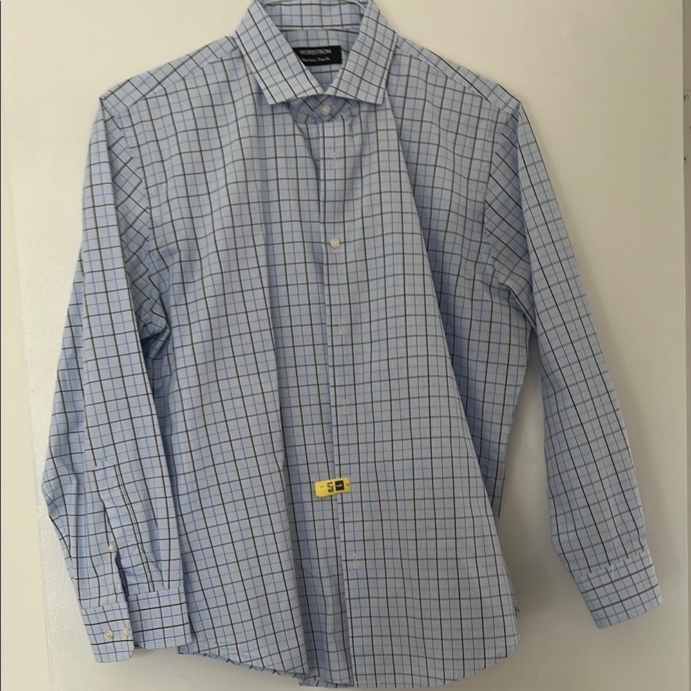 Nordstrom Blue Dress Shirt with Tailored Fit